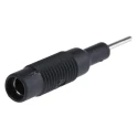 Hirschmann Test & Measurement Black Male Test Connector Adapter Nickel-Plated Brass Contacts 2 mm Plug to 4 mm 973600100-