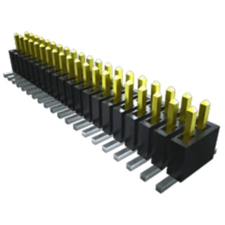 Samtec FTSH-105-01-L-D-RA-K Right Angle Surface Mount Pin Header, 10 Contacts, 2 Row, 1.27 mm Pitch, Unshrouded