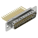 HARTING 25 Way Straight Panel Mount D-Sub Connector, Male, 2.76 mm Pitch, Wire Wrap, 7.5A, Metal, 1kV, 09670255607