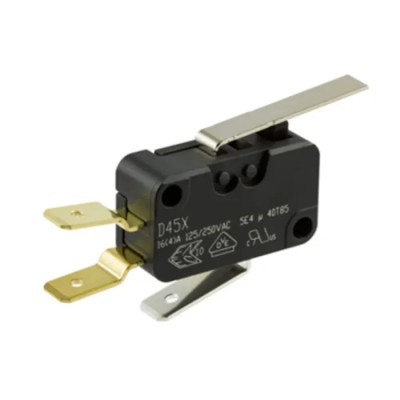ZF Short Lever Micro Switch, 16A 250V AC SPDT Tab Terminal IP40 D459-V3LD
