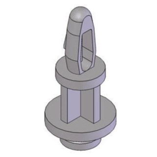 Essentra Nylon PCB Support KSLBN-4-01 NATUREL, 6.4 mm Height, 19 mm Overall Height, 4 mm PCB Hole, 5.8 mm Base Width
