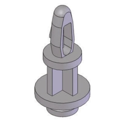 Essentra Nylon PCB Support KSLBN-4-01 NATUREL, 6.4 mm Height, 19 mm Overall Height, 4 mm PCB Hole, 5.8 mm Base Width