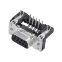 HARTING 37 Way Right Angle D-Sub Connector, 2.76 mm Pitch, Through Hole, Board Lock, Female, 6.5A, 1000V, 09664527611