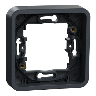 Schneider Electric Mureva Styl Back Box Mounting Frame, 1 Gang, IP55, Polycarbonate, Grey, Flush Mount, 84x84x28mm MUR34107