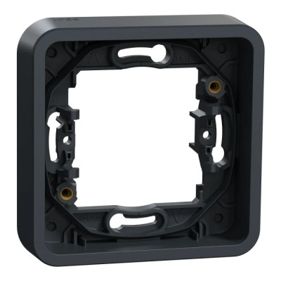 Schneider Electric Mureva Styl Back Box Mounting Frame, 1 Gang, IP55, Polycarbonate, Grey, Flush Mount, 84x84x28mm MUR34107