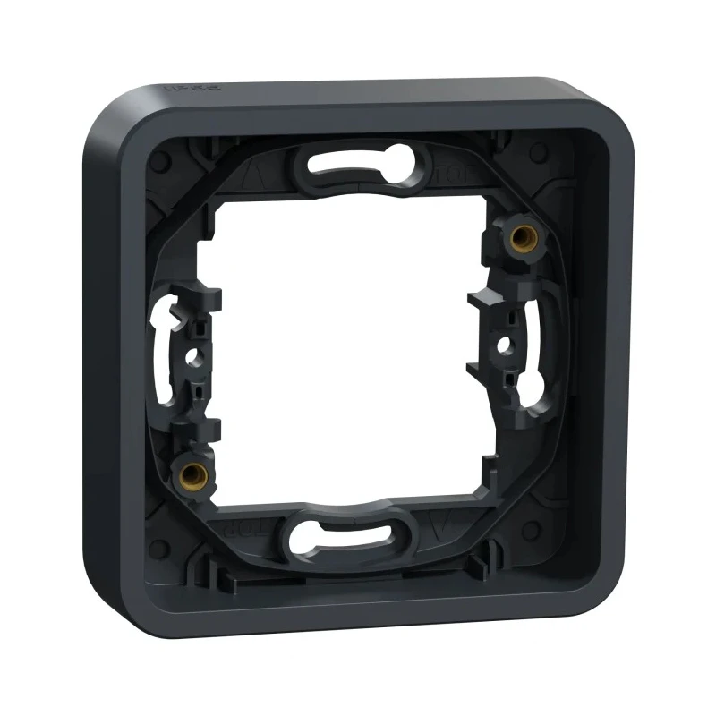 Schneider Electric Mureva Styl Back Box Mounting Frame, 1 Gang, IP55, Polycarbonate, Grey, Flush Mount, 84x84x28mm MUR34107