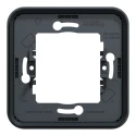 Schneider Electric Mureva Styl Back Box Mounting Frame, 1 Gang, IP55, Polycarbonate, Grey, Flush Mount, 84x84x28mm MUR34107