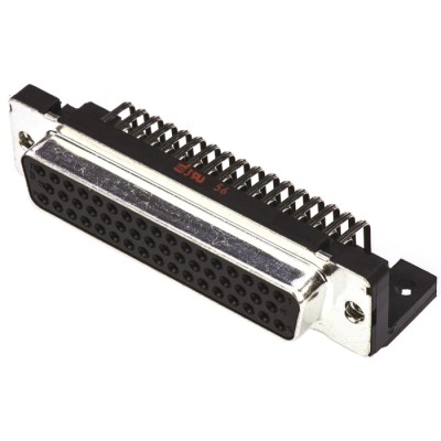 HARTING D-Sub Standard 50 Way Right Angle Through Hole Connector, Female, 2.76 mm Pitch, M3 Threaded Insert 09665127601