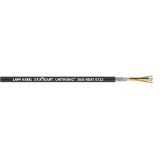 Lapp UNITRONIC BUS HEAT Data Cable 4 Cores 0.5 mm² 20 AWG Screened 100m Black Sheath 250V 2170387