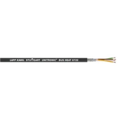 Lapp UNITRONIC BUS HEAT Data Cable 4 Cores 0.5 mm² 20 AWG Screened 100m Black Sheath 250V 2170387