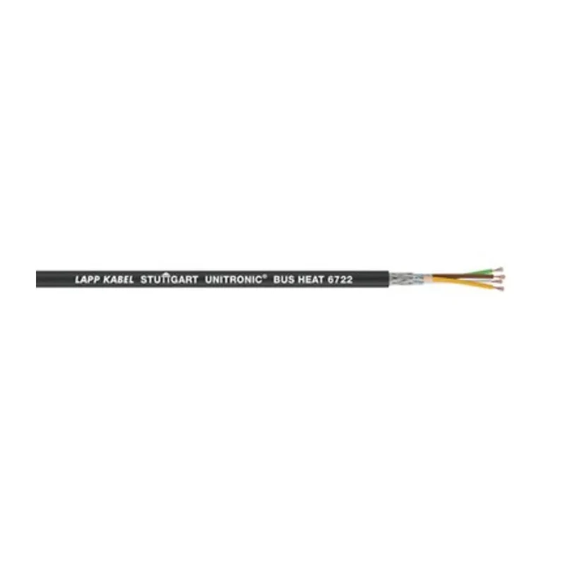 Lapp UNITRONIC BUS HEAT Data Cable 4 Cores 0.5 mm² 20 AWG Screened 100m Black Sheath 250V 2170387