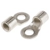 TE Connectivity Solistrand Uninsulated Crimp Ring Terminal 4 AWG, M8 Stud, 16.66mm Outer Diameter, Copper, Tin Plated 33470