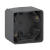 Schneider Electric Surface Mounted Plug Socket Back Box, Grey RAL 7016, 1 Gang, IP55, Mureva Styl, PP & SEBS, MUR37911
