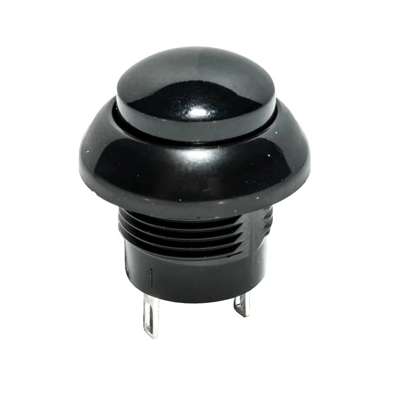 C & K PNP Series Push Button Switch 12.3 mm Cutout, Momentary, Panel Mount, SPST, Black, IP68, 32 V DC, PNP8S2D2Y03QE