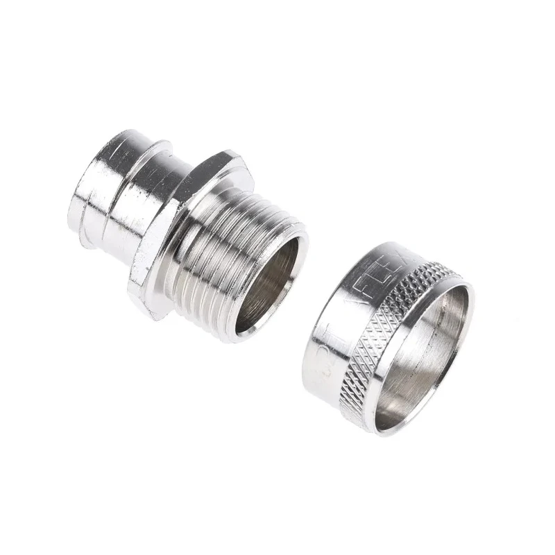 Adaptaflex Nickel-Plated Brass Conduit Fitting, 20 mm Nominal Size, M20 Thread, IP54, SP Series 7TCA296020R0149 SP20/M20/A