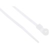 RS PRO Cable Tie Screw Mount 113 mm x 2.5 mm Natural Polyamide 66 Flame Retardant UL 94V-2 601-079