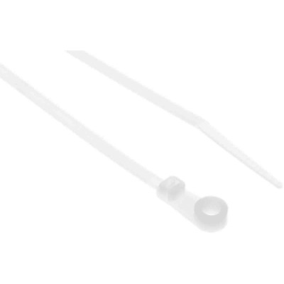 RS PRO Natural Polyamide 66 Screw Mount Cable Tie 171.5 mm x 3.7 mm Flame Retardant 601-085
