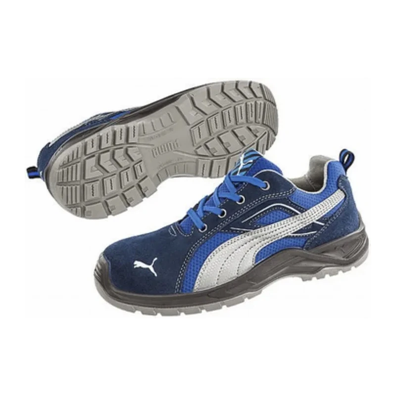 Puma Safety Omni Sky Men's Blue Steel Safety Trainer, UK 7, EU 40, Lace-Up, Steel Toe, S1-P, SRC Slip Resistance 643610