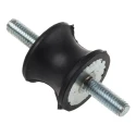 RS PRO M6 Anti-Vibration Mount Male to Male Bobbin, 22 kg Compression Load, 25 mm OD, 20 mm Height, Natural Rubber 162-3235