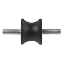RS PRO M6 Anti-Vibration Mount Male to Male Bobbin, 22 kg Compression Load, 25 mm OD, 20 mm Height, Natural Rubber 162-3235