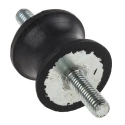 RS PRO M6 Anti-Vibration Mount Male to Male Bobbin, 22 kg Compression Load, 25 mm OD, 20 mm Height, Natural Rubber 162-3235