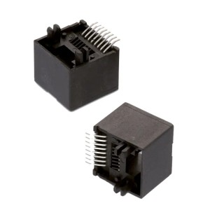 Wurth Elektronik RJ45 Connector, Female, Surface Mount, Cat3, Nickel Plated Brass Shield, 1 Port, 8 Way 634008138121
