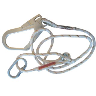 Protecta 2 m Work Positioning Lanyard with Screw Carabiner, Adjustable, Single Leg, 100 kg Capacity AL422/3