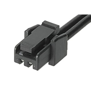 Molex Micro-Lock Plus Wire to Board Cable, 6 Way Female to 2 Way Female, 50 mm, Black, 50V, Polybutylene 45111-0200
