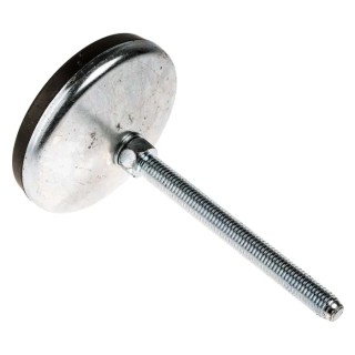 RS PRO Adjustable Foot M10 80 mm Diameter Zinc Plated Steel, 1000 kg Static Load 10° Tilt VF 162-3258