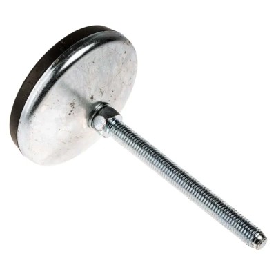 RS PRO Adjustable Foot M10 80 mm Diameter Zinc Plated Steel, 1000 kg Static Load 10° Tilt VF 162-3258
