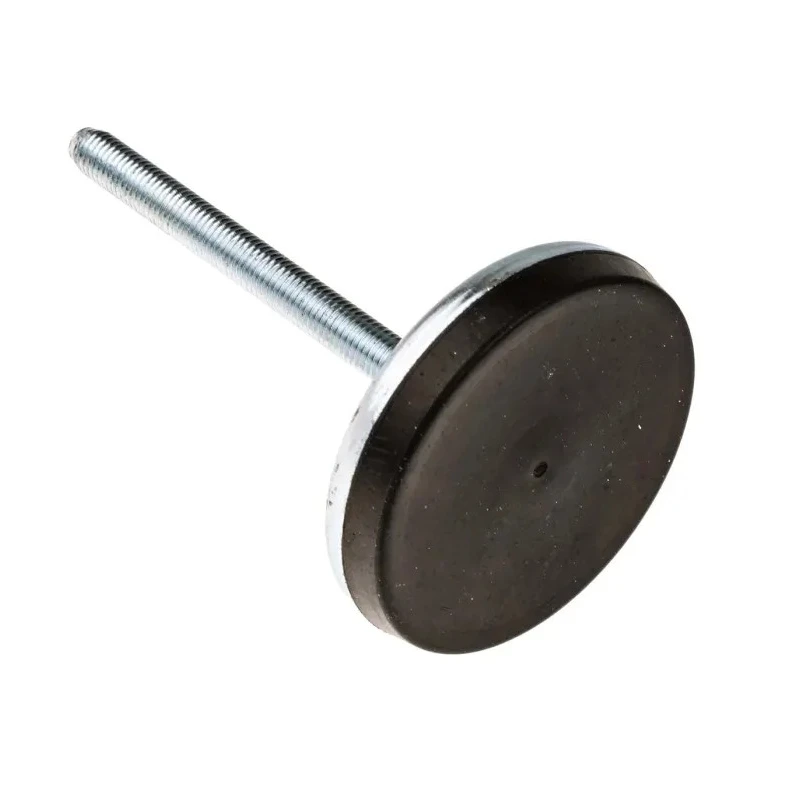RS PRO Adjustable Foot M10 80 mm Diameter Zinc Plated Steel, 1000 kg Static Load 10° Tilt VF 162-3258