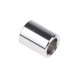 RS PRO Round Brass Spacer, Nickel-Plated, 6 mm Length, 3.2 mm Inside Diameter, 4.8 mm Outside Diameter 606-759
