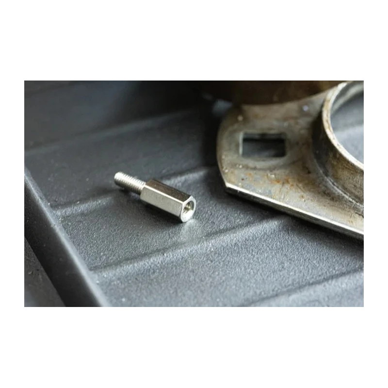 RS PRO M3 Hex Standoff, Male/Female, Brass, 10 mm Body, 8 mm Stud, Nickel Plated, 606-686