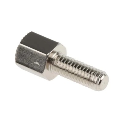 RS PRO Brass Hex Standoff, M3, 5mm Body, 8mm Stud, Male/Female, Nickel Plated 606-670