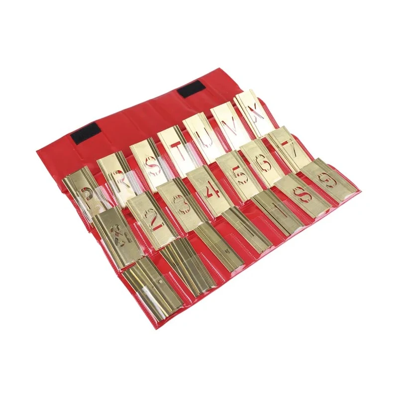 RS PRO Brass Stencil Letters & Numbers Set, 105 Pieces, 25 mm Character Height, Model 609-332