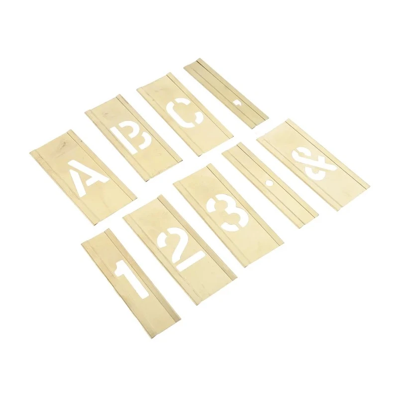 RS PRO Brass Stencil Letters & Numbers Set, 105 Pieces, 25 mm Character Height, Model 609-332
