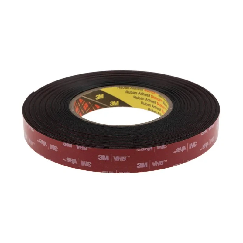 3M VHB Double Sided Black Foam Tape, 19mm Width x 11m Length, 1.1mm Thickness, Acrylic Adhesive 3M 5952F 19mm x 11m