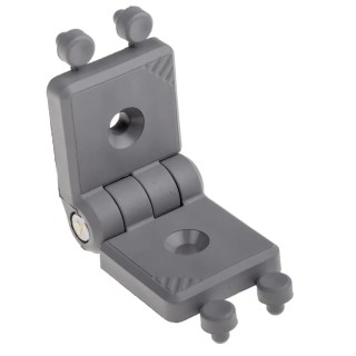 Bosch Rexroth Plastic Hinge Guarding Accessory, 10 mm Groove, 50 mm Strut Profile, Set of 2, 3842554466