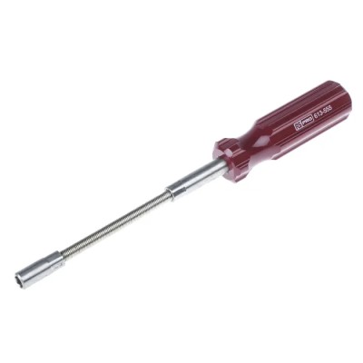 RS PRO Hexagon Nut Driver, Flexible Shaft, 7 mm Tip, 150 mm Blade, 250 mm Overall Length 613-555