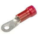 TE Connectivity PLASTI-GRIP Insulated Ring Terminal, Red, M5 Stud Size, 8 AWG, Vinyl Insulation, 40.03mm Length, 52263-1