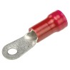 TE Connectivity PLASTI-GRIP Insulated Ring Terminal, Red, M5 Stud Size, 8 AWG, Vinyl Insulation, 40.03mm Length, 52263-1