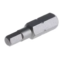RS PRO Hex Screwdriver Bit 0.25 mm Drive Size, 4 mm Hex Tip, 25 mm Length, Chrome Vanadium Steel 618-982