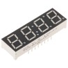 Vishay 4 Digit 7-Segment LED Display, Cathode, Green, 4mcd, Right Side, Through Hole, 10mm, TDCG1060M