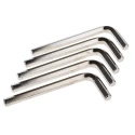 RS PRO L Metric Hex Key 8 mm Nickel Plated Chrome Vanadium Steel Short Arm 100 mm Length 609-512
