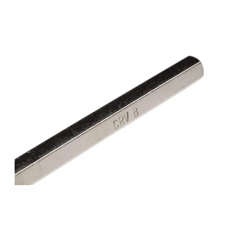 RS PRO L Metric Hex Key 8 mm Nickel Plated Chrome Vanadium Steel Short Arm 100 mm Length 609-512