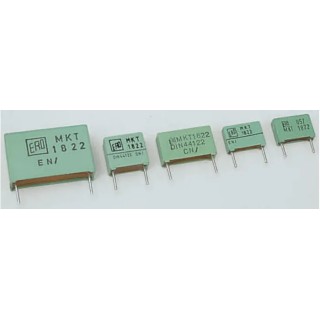 Vishay MKT 1822 Film Capacitor, 220 nF, 40V AC, 63V DC, Through Hole MKT1822422065