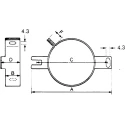KEMET Capacitor Mounting Clip 65mm Metal for 65 mm Diameter Capacitor 2738