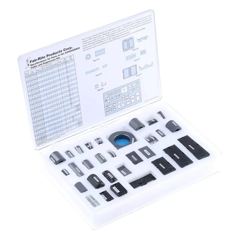 Fair-Rite Expanded Cable & Connector EMI Suppressor Ferrite Kit 0199000005