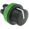Schneider Electric Harmony XB5 Series 3 Position Selector Switch Head, Spring Return, 30 mm Cutout, Black Handle ZB5FD89