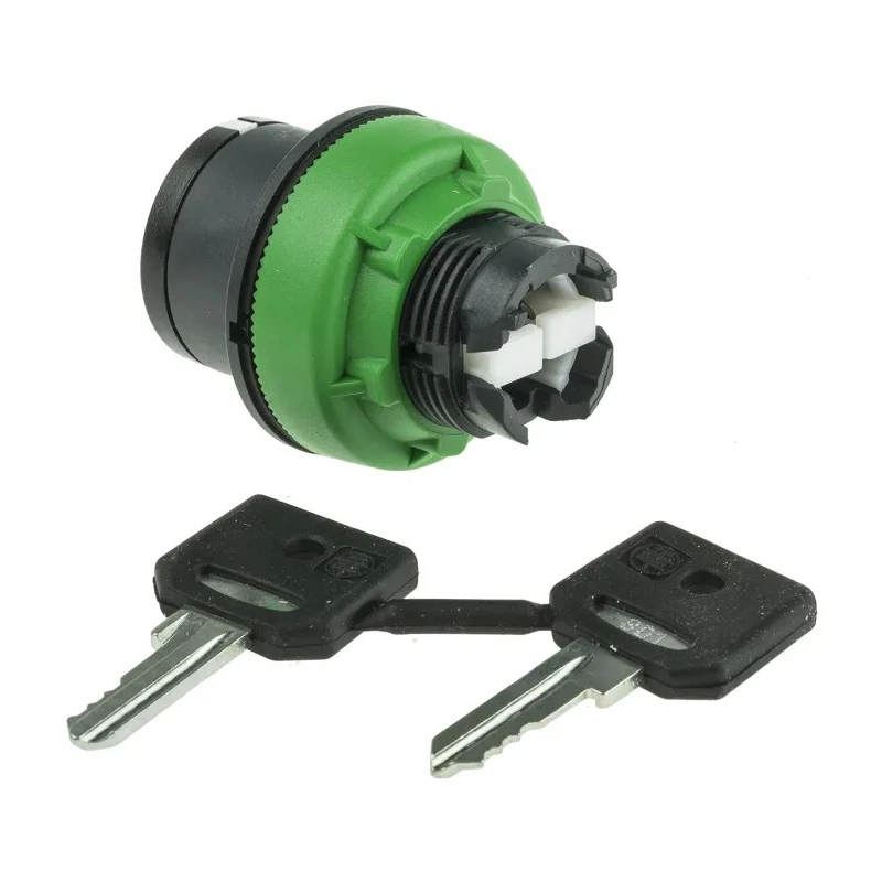 Schneider Electric Harmony XB5 3-position Key Switch Head, Latching, IP67/IP69K/IP66, 30mm Cutout, Model ZB5FG09